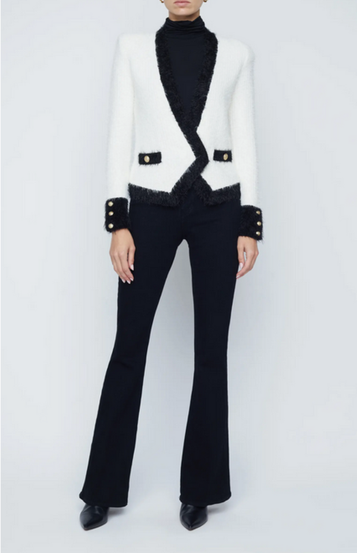 L'AGENCE Georgia Contrast Cardigan Blazer MSRP $475