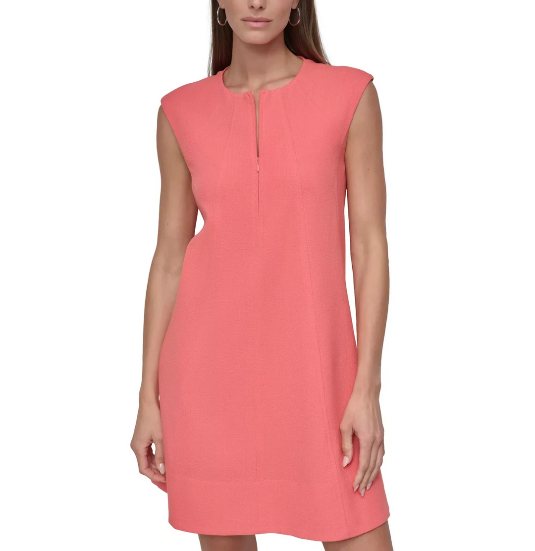 DKNY Women's Jewel-Neck Sleeveless Shift Dress MSRP $139