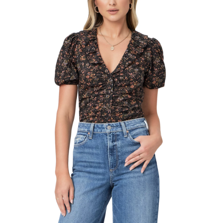 PAIGE Adara Ruched Top MSRP $199