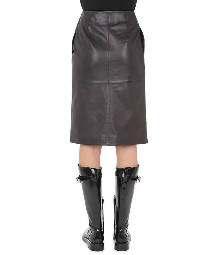 Alberta Ferretti Leather Skirt 20A 882