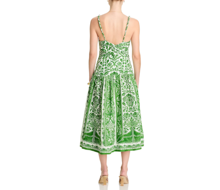 FARM Rio Delicate Tapestry Midi Dress MSRP $265