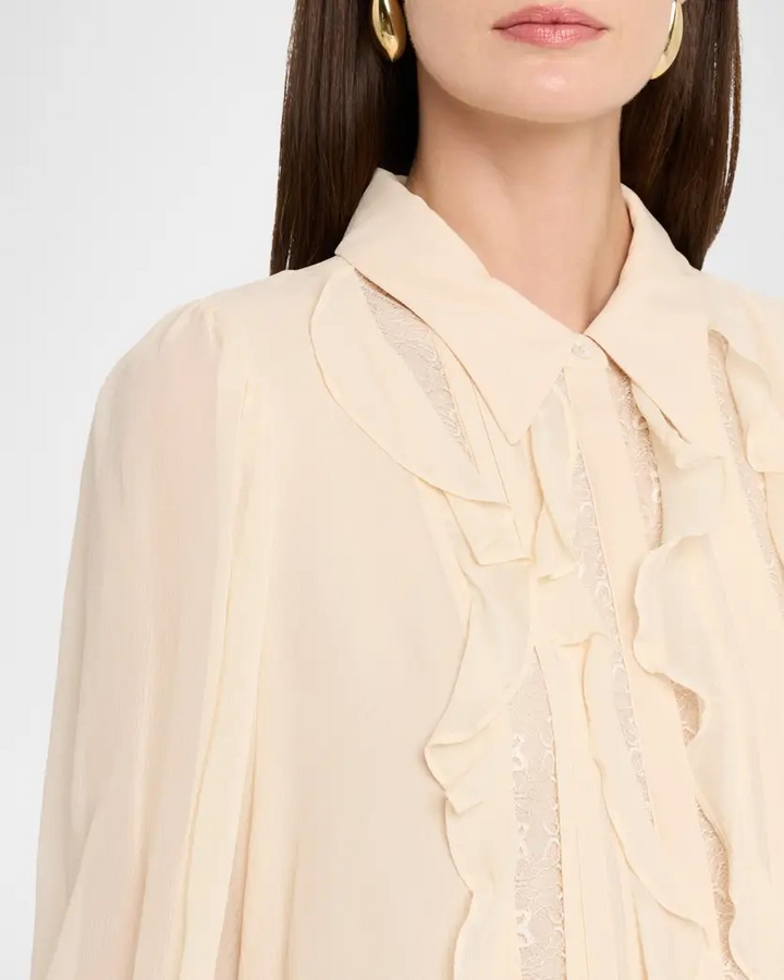 Ramy Brook Claire Blouse Bone MSRP $395
