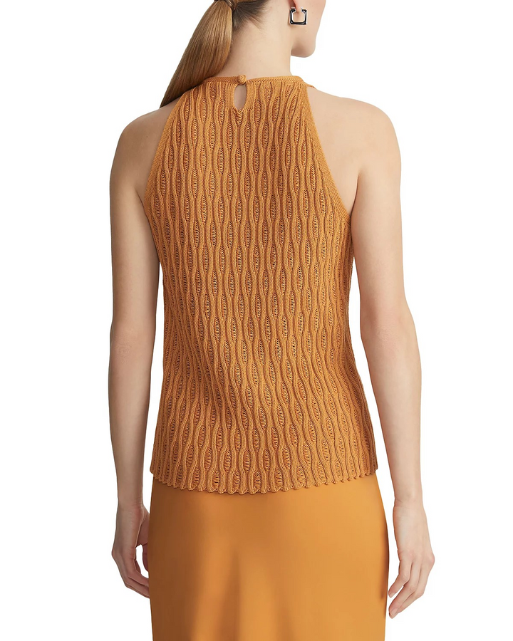 Lafayette 148 New York Honeycomb Halter Sleeveless Sweater MSRP $598