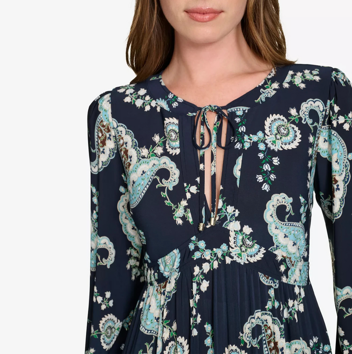 Tommy Hilfiger Women's Posey Paisley Jersey Dress MSRP $139