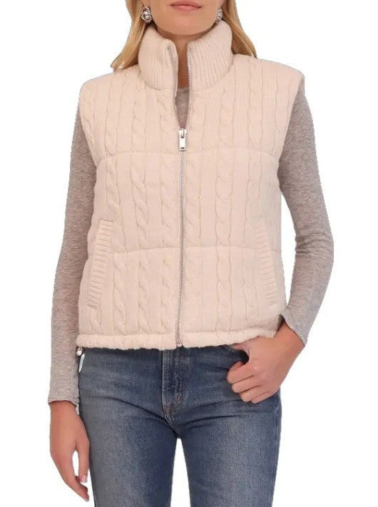 Bagatelle Cable Knit Vest MSRP $139