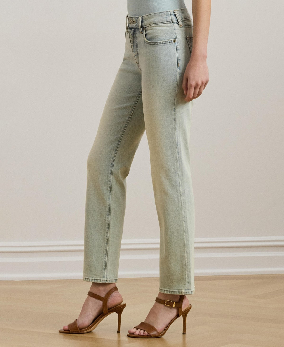 Lauren Ralph Lauren Women's Mid-Rise Straight Ankle Jeans