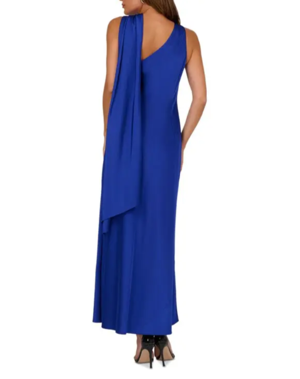 Adrianna By Adrianna Papell Asymmetrical Satin Dress MSRP $295