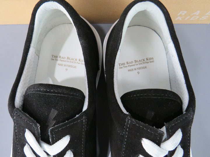 The Rad Black Kids Men's Lobela Skate Low Top Sneakers MSRP $175