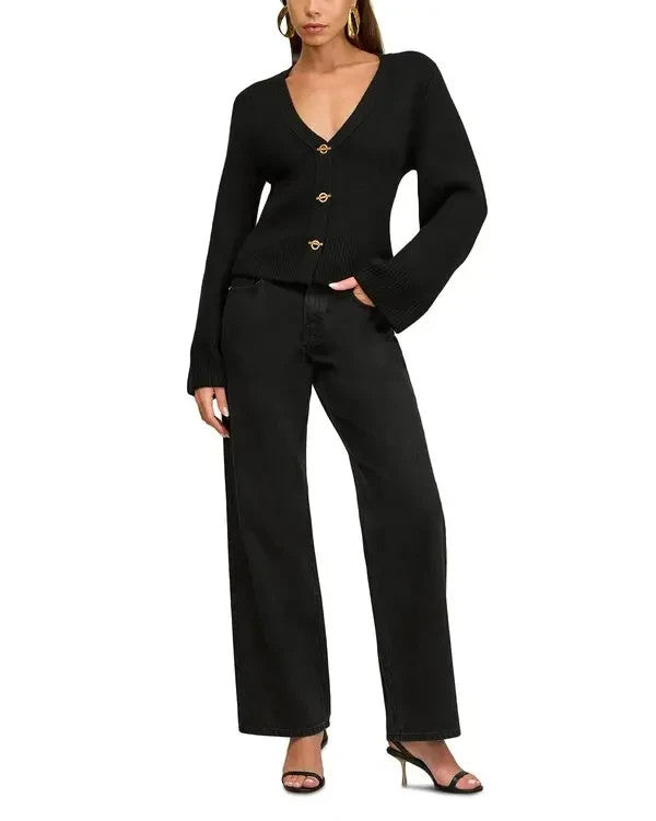 Cult Gaia Jos V Neck Cardigan Sweater MSRP $498