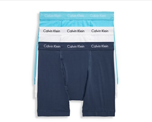Calvin Klein Cotton Stretch Moisture Wicking Boxer Briefs Pack of 3 MSRP $47.50