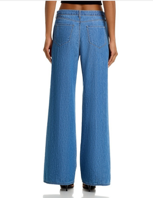 L'Agence Alicent High Rise Sneaker Wide Leg Jeans MSRP $295
