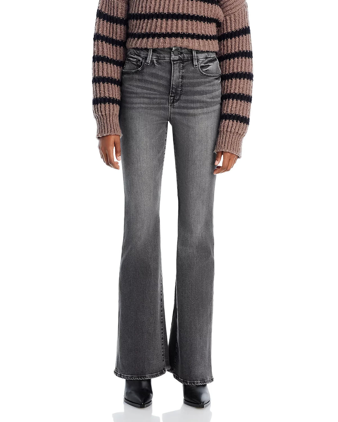 Good American Good Legs High Rise Flare Jeans MSRP $159