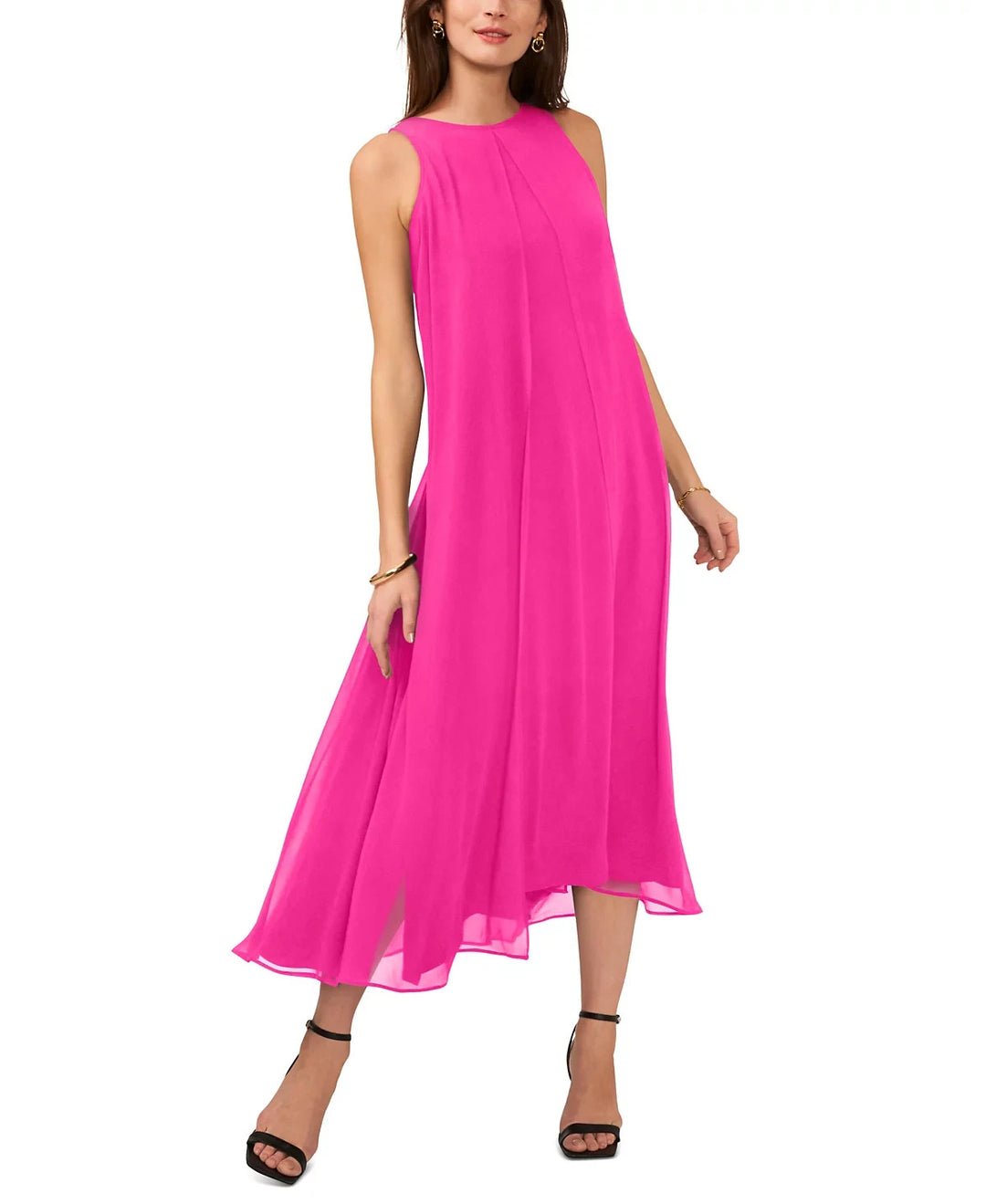 Vince Camuto Sleeveless Overlay Maxi Dress