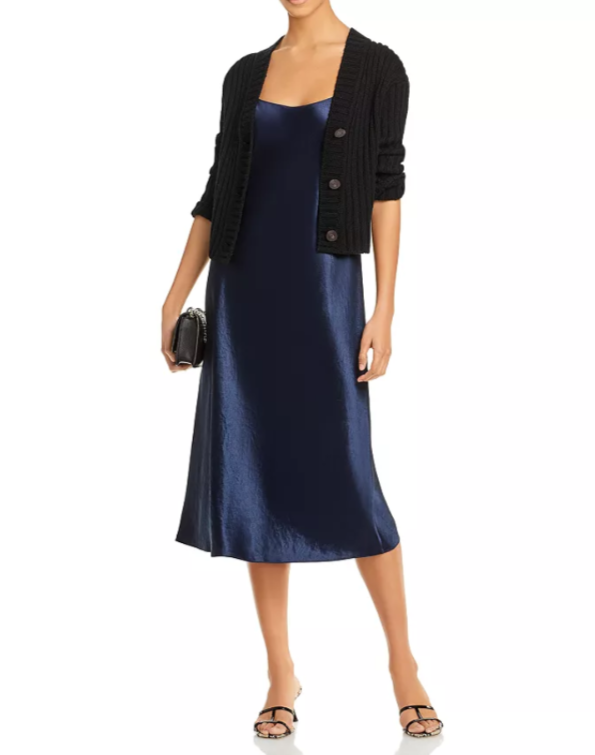 Vince Satin Slip Dress MSRP $328 Size M # 1B 2710 New