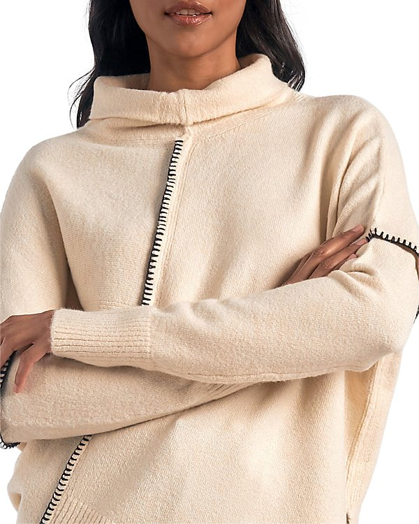 Elan Asymmetric Turtleneck Sweater MSRP $112