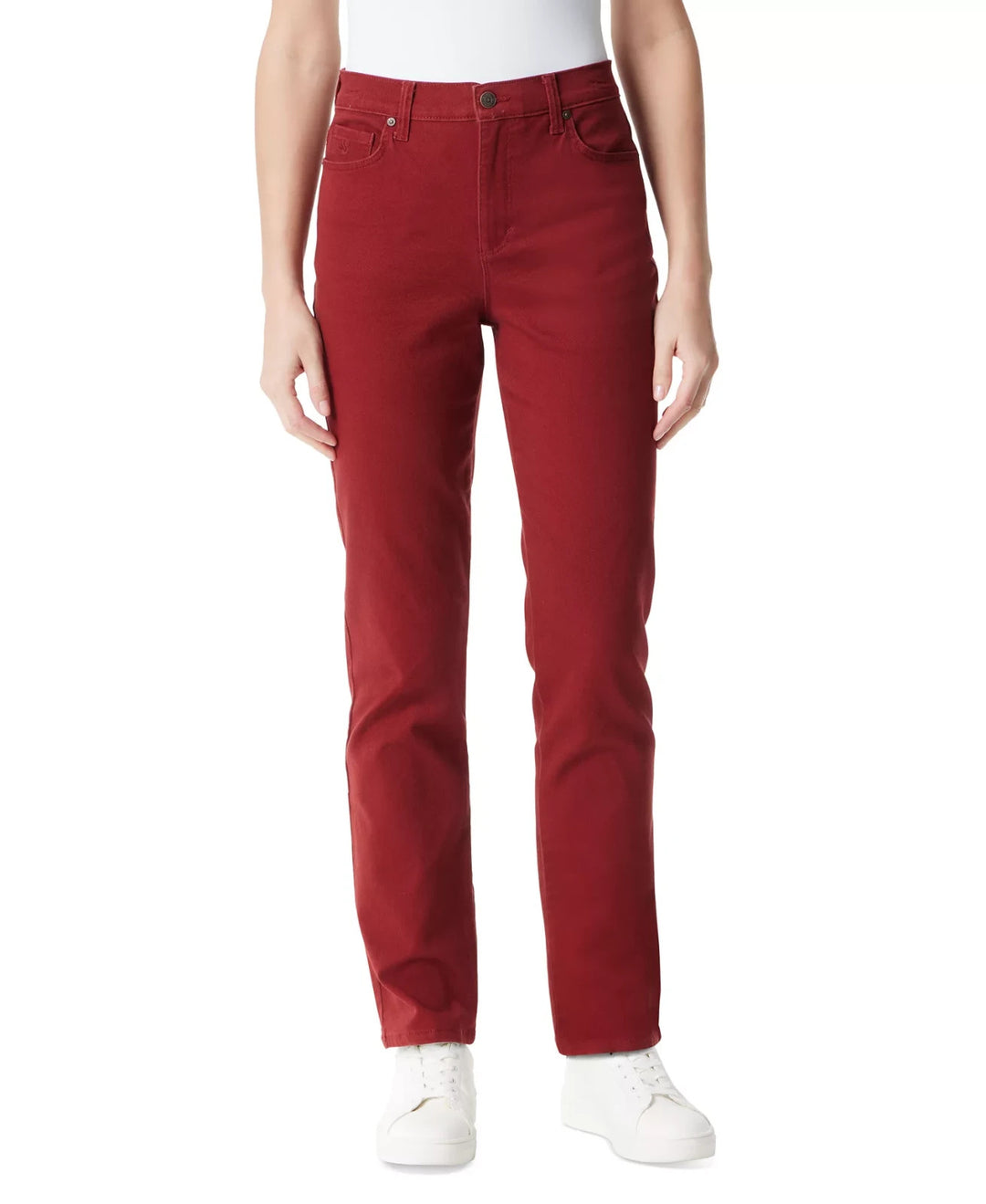Gloria Vanderbilt Amanda Colored Twill Straight-Leg Jeans MSRP $48