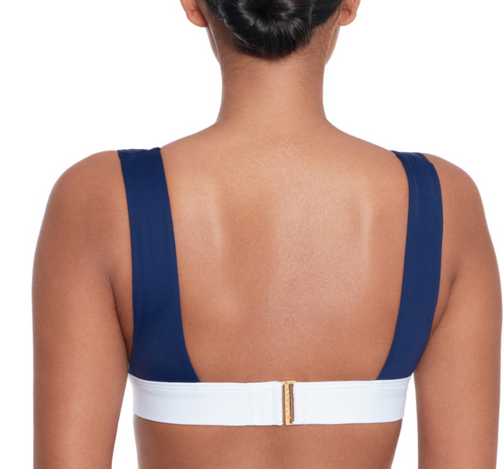 Lauren Ralph Lauren Banded Modern V-Neck Bikini Top MSRP $85