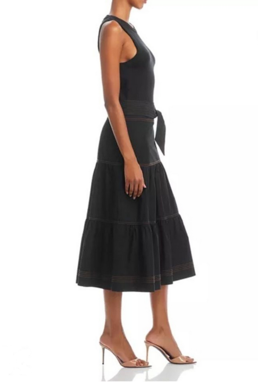 Veronica Beard Austyn Belted Midi Dress MSRP $428
