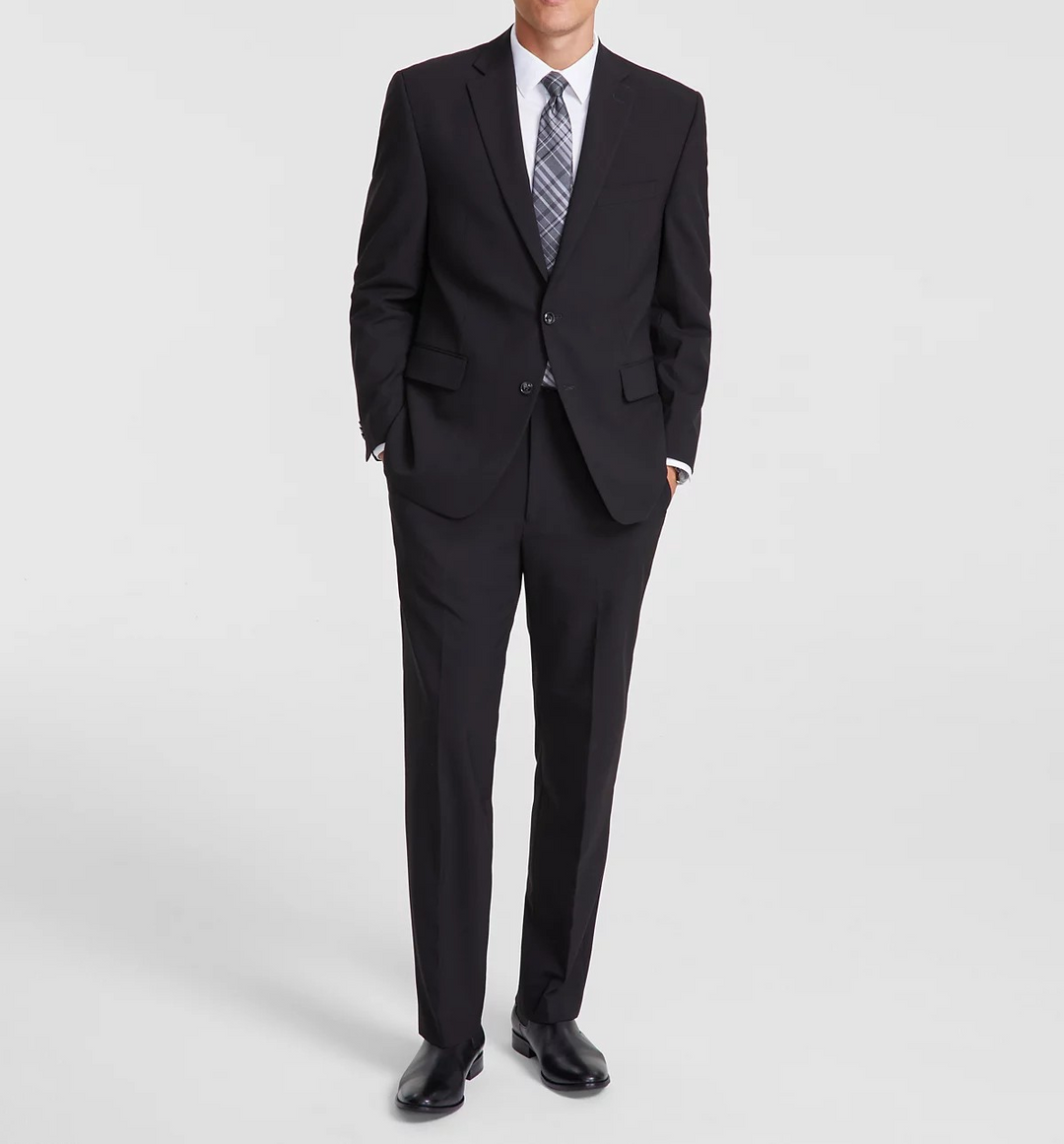 Perry Ellis Portfolio Perry Ellis Men's Modern-Fit Solid Nested Suit MSRP $395