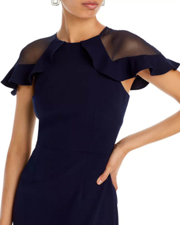 Eliza J Ruffle Sleeve Cocktail Dress MSRP $158