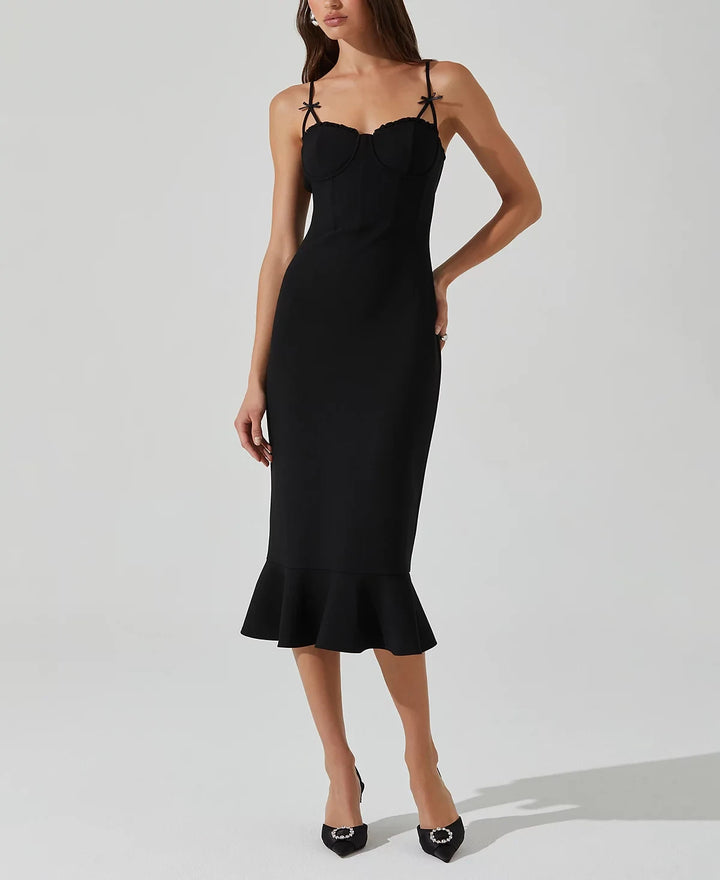 ASTR the Label Adana Sweetheart-Neck Dress MSRP $128