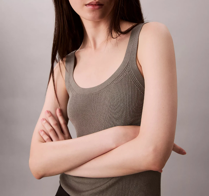 Calvin Klein Viscose Blend Rib Tank Top MSRP $129