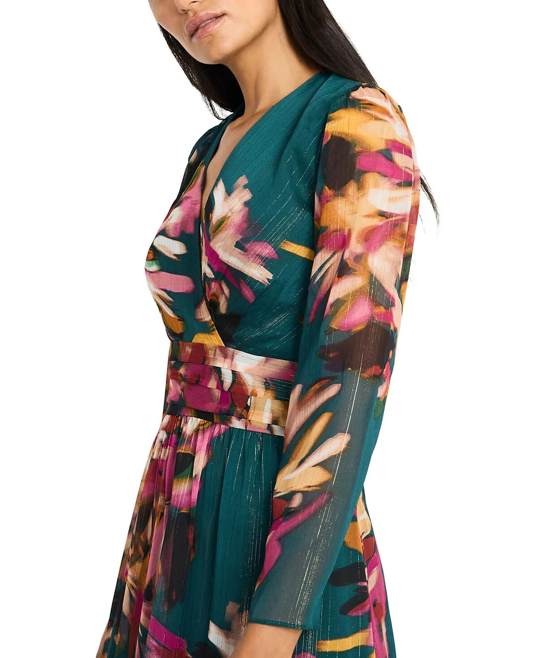 Maggy London Floral-Print Maxi Dress MSRP $158