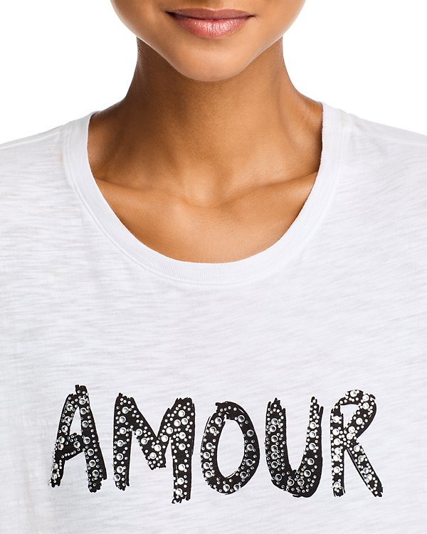 Cinq à Sept Rhinestone Amour Tee MSRP $165