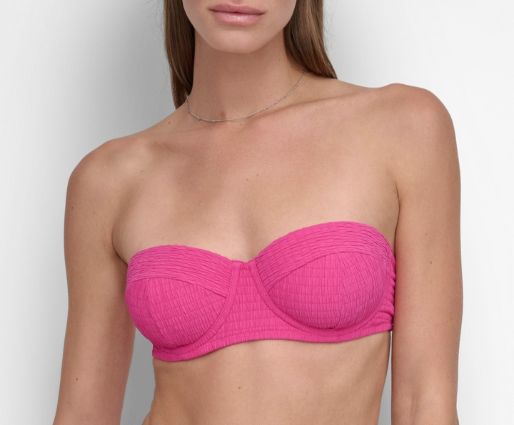 DKNY Women's Textured Molded Balconette Bikini Top MSRP $49.98