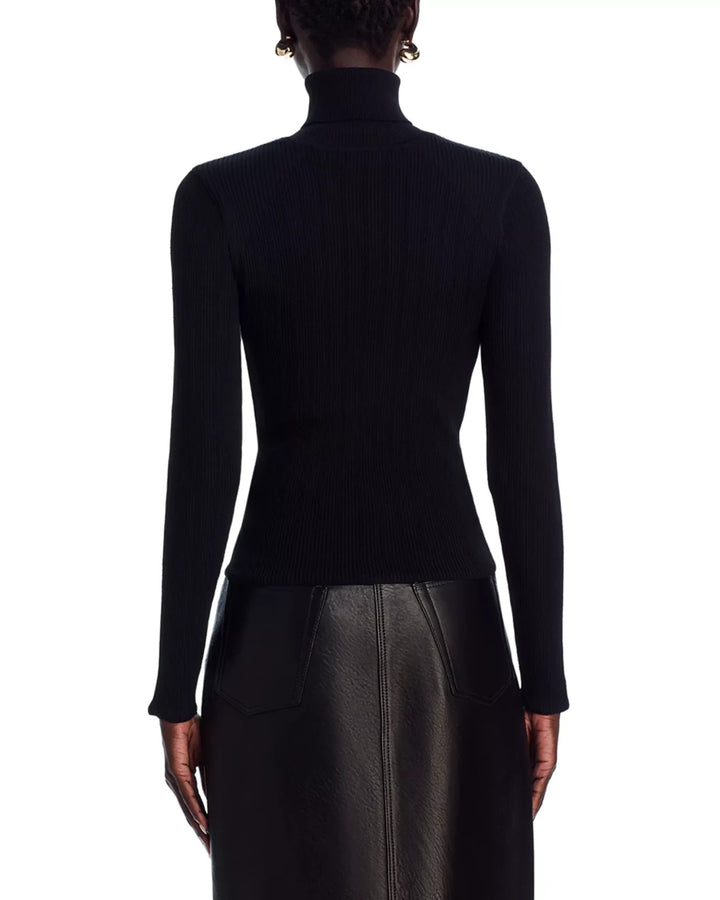 AQUA Button Trim Turtleneck Sweater MSRP $88