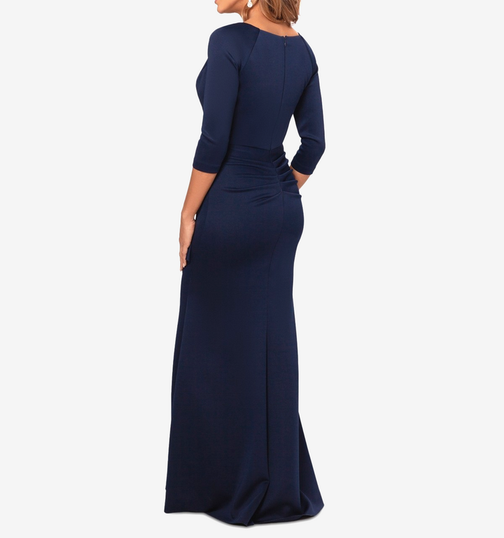 XSCAPE Pleated Ruffled Gown MSRP $269