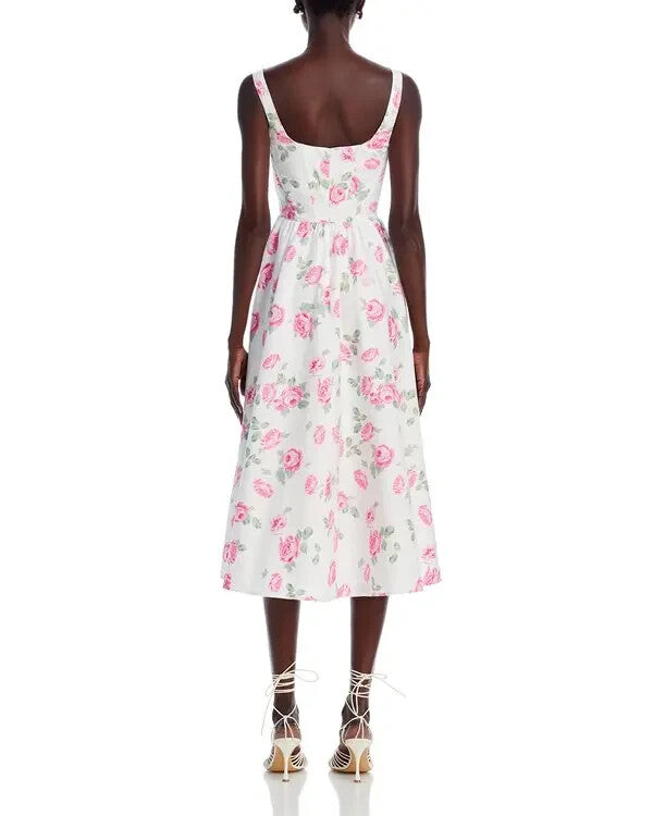 WAYF Desi Corset Midi Dress MSRP $128