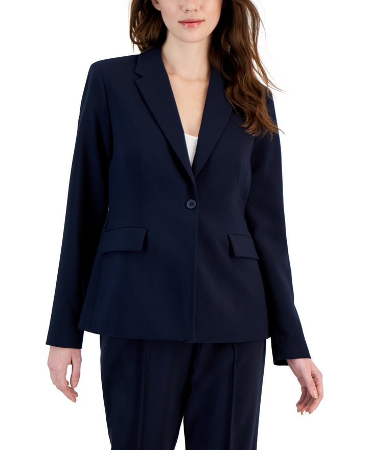 T Tahari Women's Notch-Lapel One-Button Blazer MSRP $128