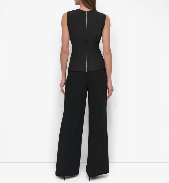 DKNY Women's Sleeveless Peplum Blouse MSRP $69