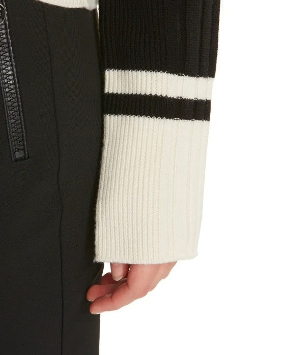 Moncler Color Block Ribbed Wool Sweater MSRP $770