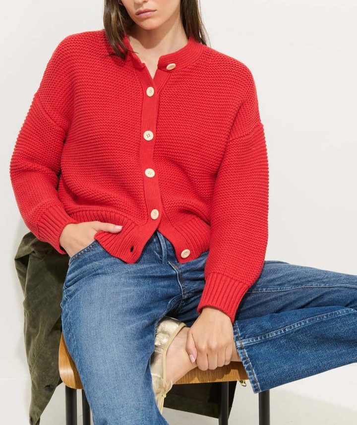 Alex Mill Nico Crewneck Cotton Cardigan MSRP $178