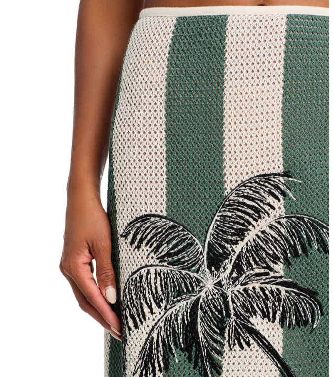 Agua Bendita Tove Palms Crochet Skirt MSRP $275
