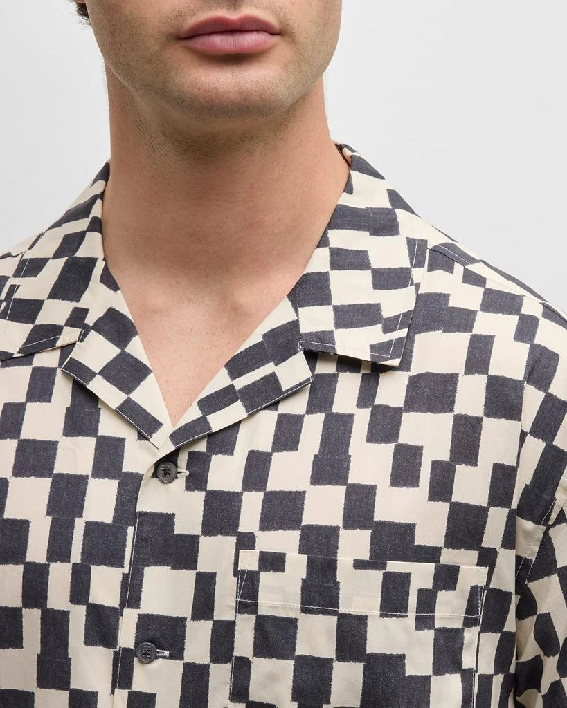 FRAME Men's Vintage-Print Camp Shirt MSRP $248
