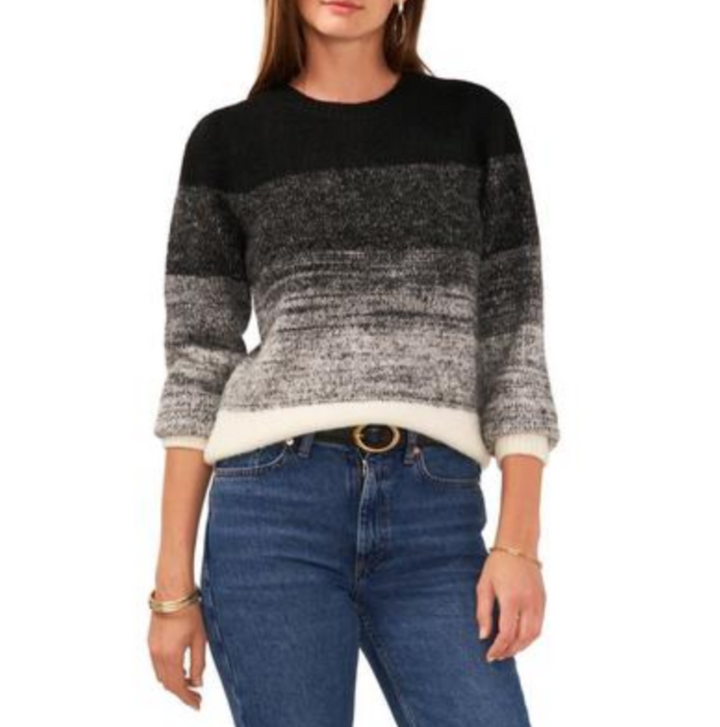 Vince Camuto Colorblock Crewneck Sweater MSRP $89