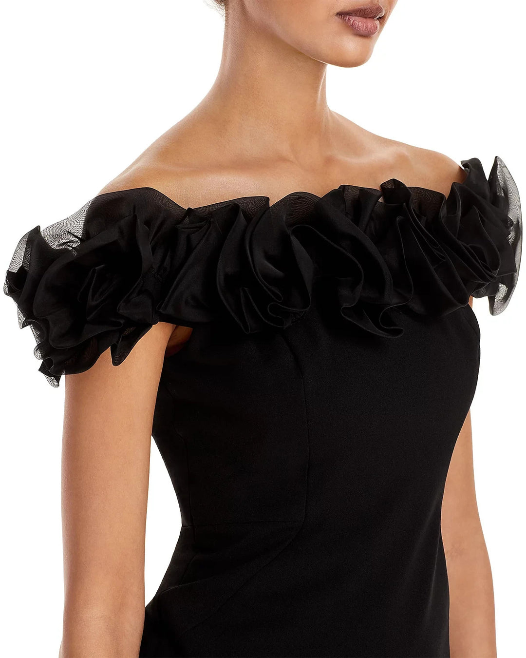Aidan Mattox Ruffled Off-the-Shoulder Dress MSRP $265
