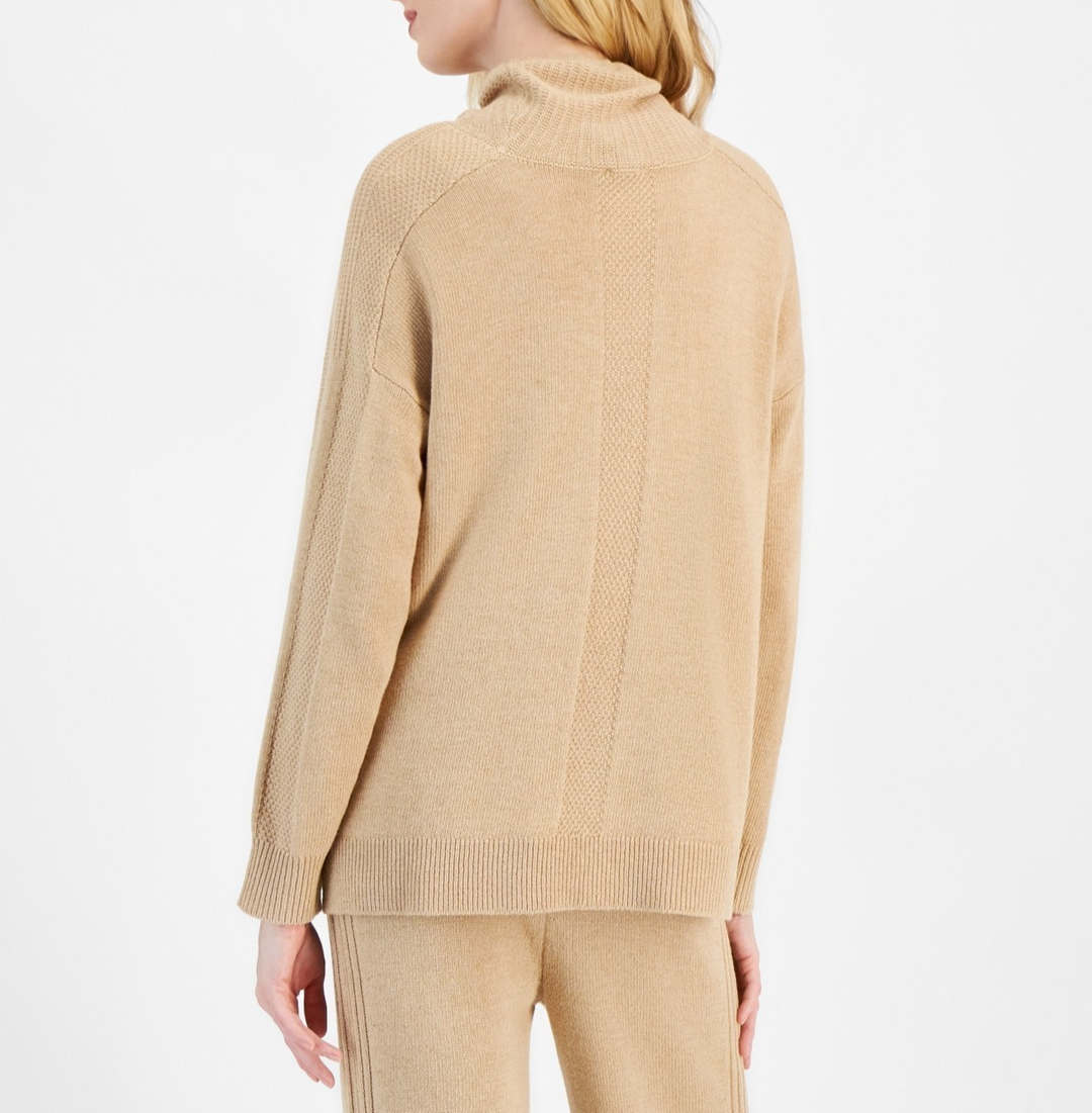 Anne Klein Women's Mock-Neck Pullover Knit Top MSRP $99
