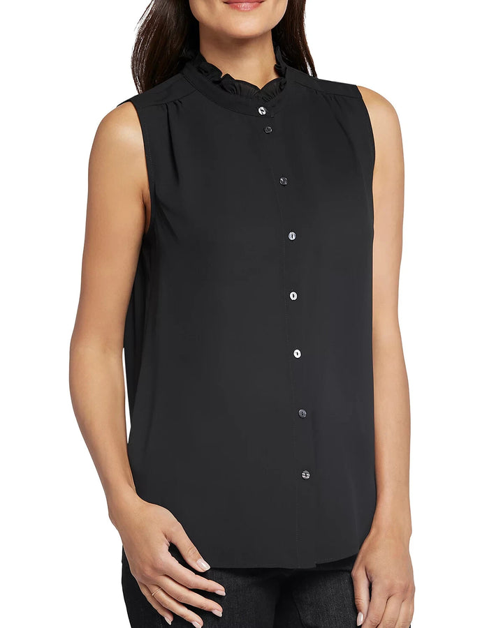 Nydj Sleeveless Ruffled Top MSRP $79