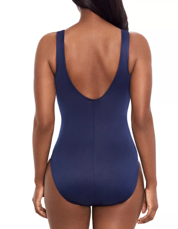 Miraclesuit Rock Solid Avra Underwire Asymmetric One Piece Swimsuit MSRP $180