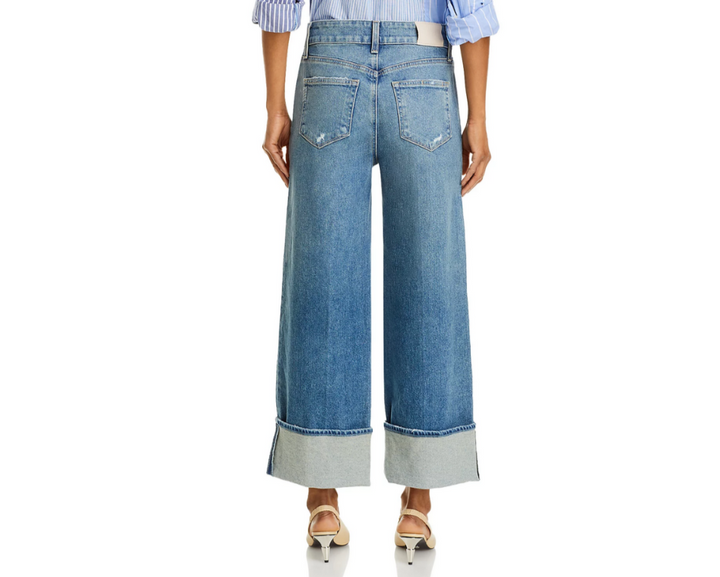 PAIGE Sasha High Rise Ankle Wide Cuff Jeans MSRP $259