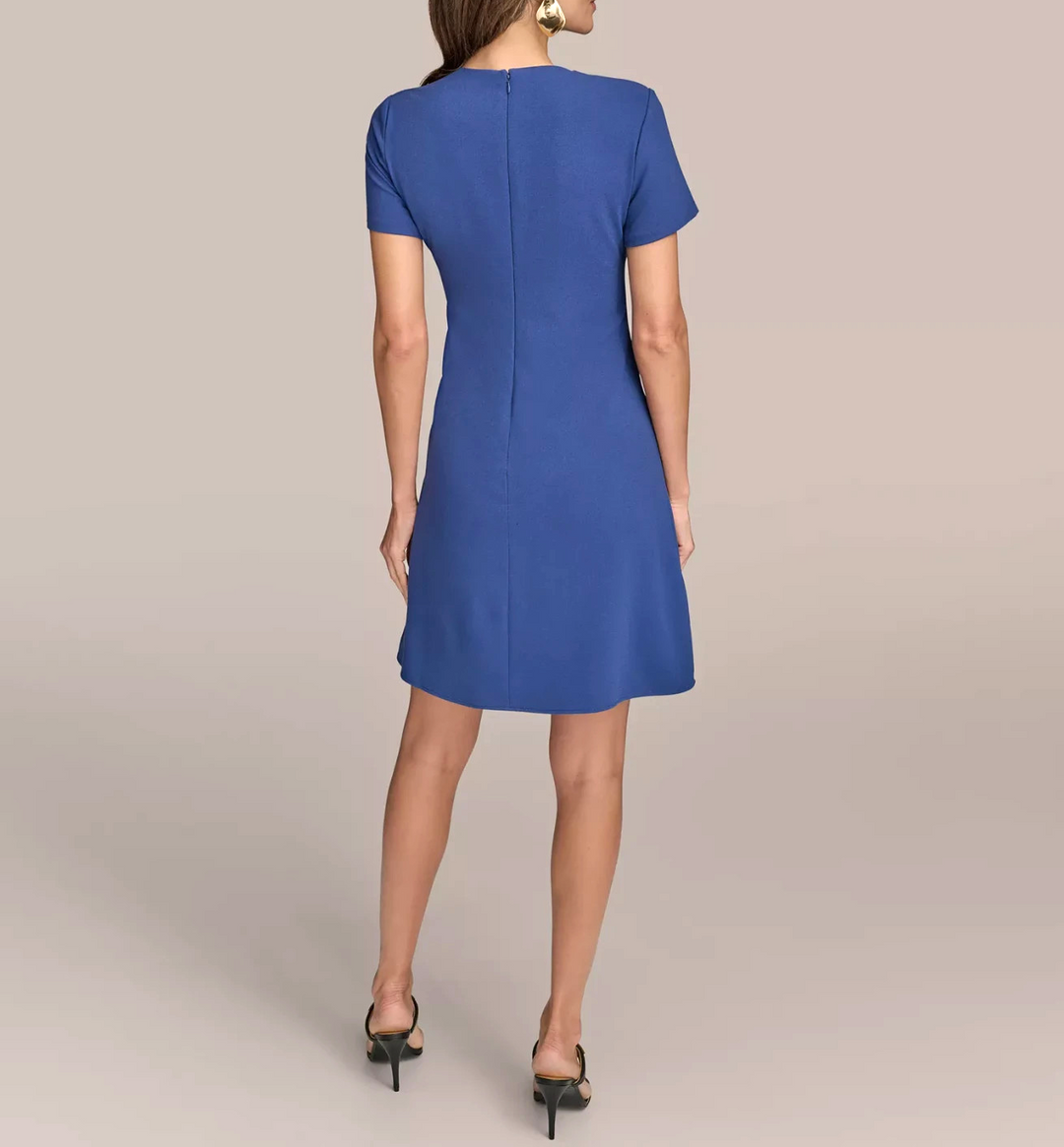 Donna Karan New York Side-Ruched Hardware-Trim Dress MSRP $149