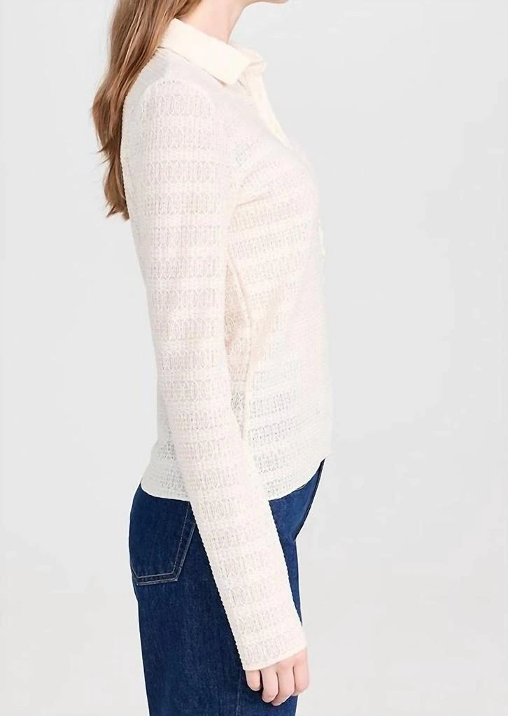Rag & Bone Julia Long Sleeve Polo MSRP $228