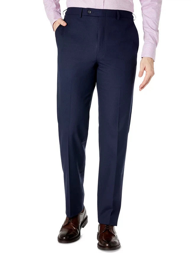 Lauren Ralph Lauren Classic-Fit  Stretch Flat-Front Dress Pants MSRP $95