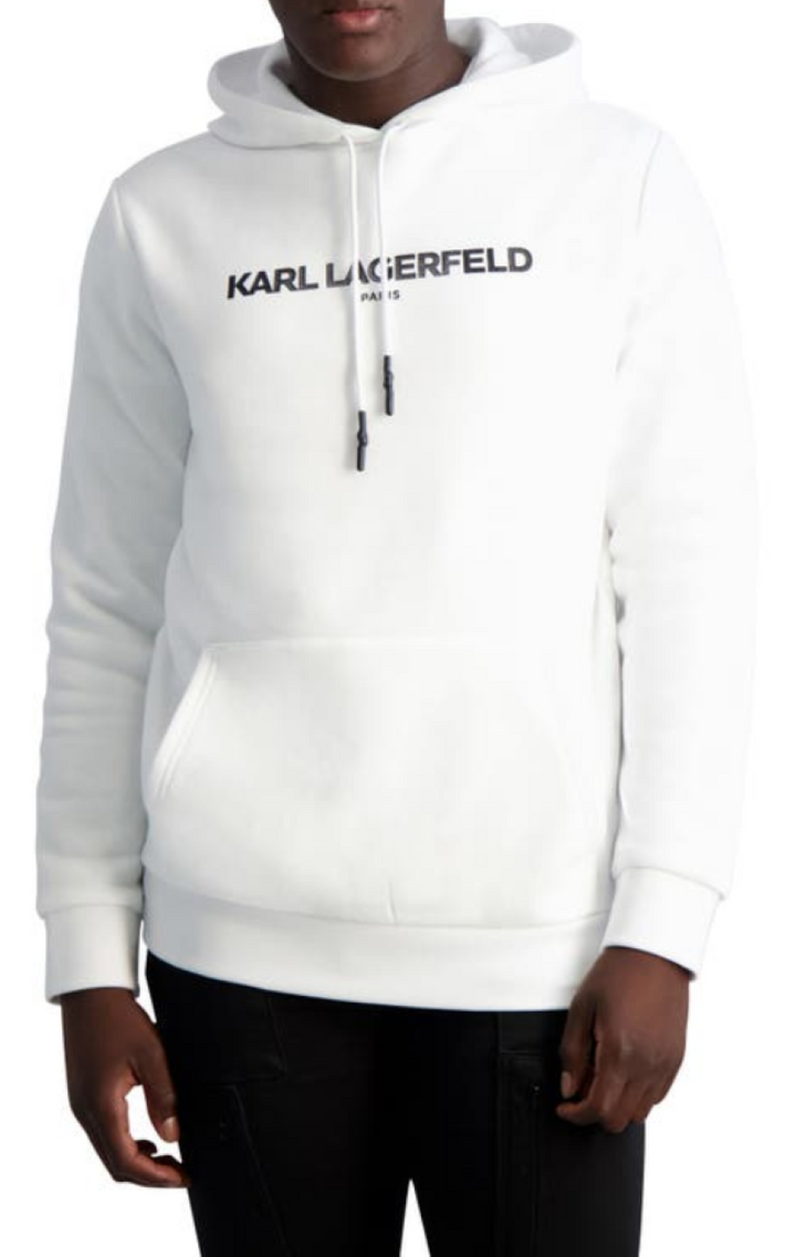 KARL LAGERFELD PARIS Embossed Logo Hoodie MSRP $99