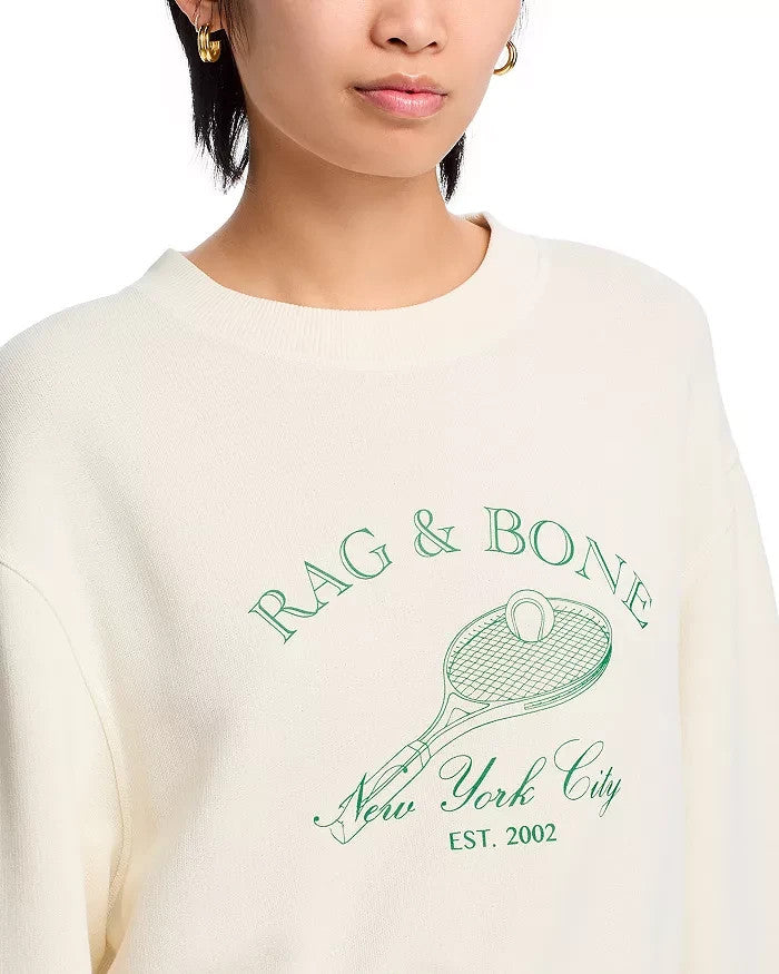 rag & bone Racquet Ball Crop Sweatshirt MSRP $228
