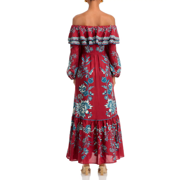 FARM Rio Tropical Landing Off-the-Shoulder Dress MSRP $330